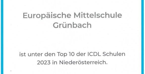 Auszeichnung ICDL (International Computer Driving License)